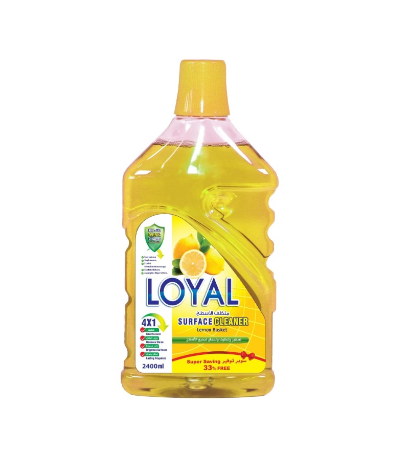 Loyal Surface Cleaner, Lemon Basket Scent - 2400 ml x 6