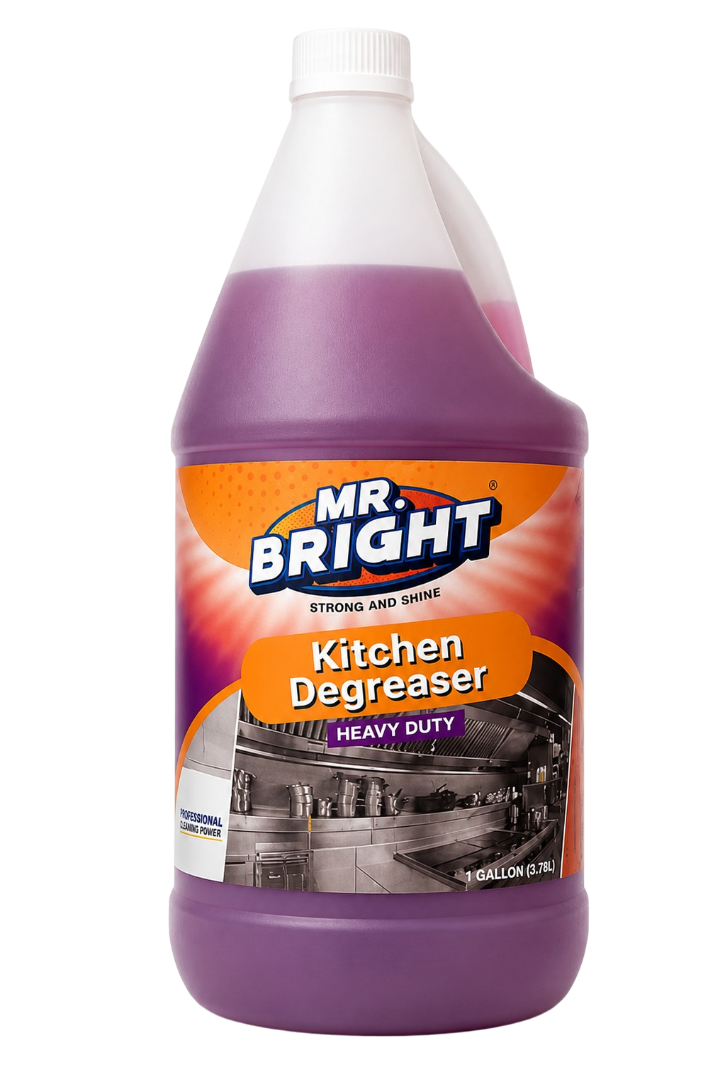 Mr Bright Kitchen Degreasser, Heavy Duty - 3.8 Liter