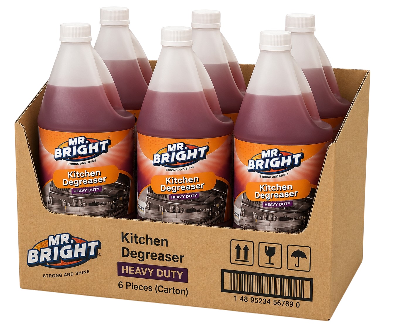 Mr Bright Kitchen Degreasser, Heavy Duty - 3.8 Liter