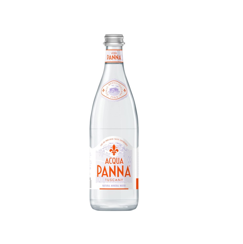 Acqua Panna Mineral Water, Glass Bottles - 750 ml x 12