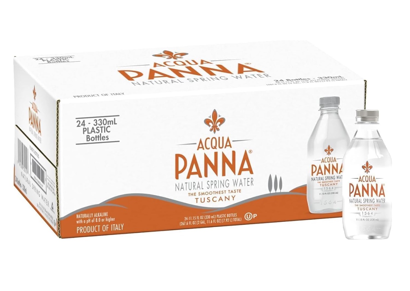 Acqua Panna Mineral Water, Plastic Bottles - 330 ml x 24
