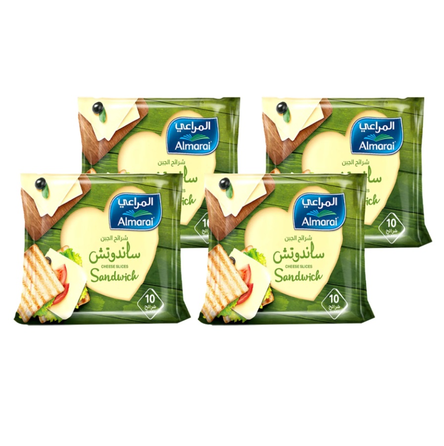 Almarai Cheddar Cheese Sandwich Slices - 200g x 4