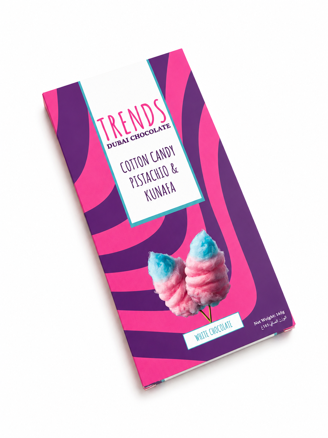 Trends Dubai Chocolate, Cotton Candy Pistachio & Kunafa - 165g