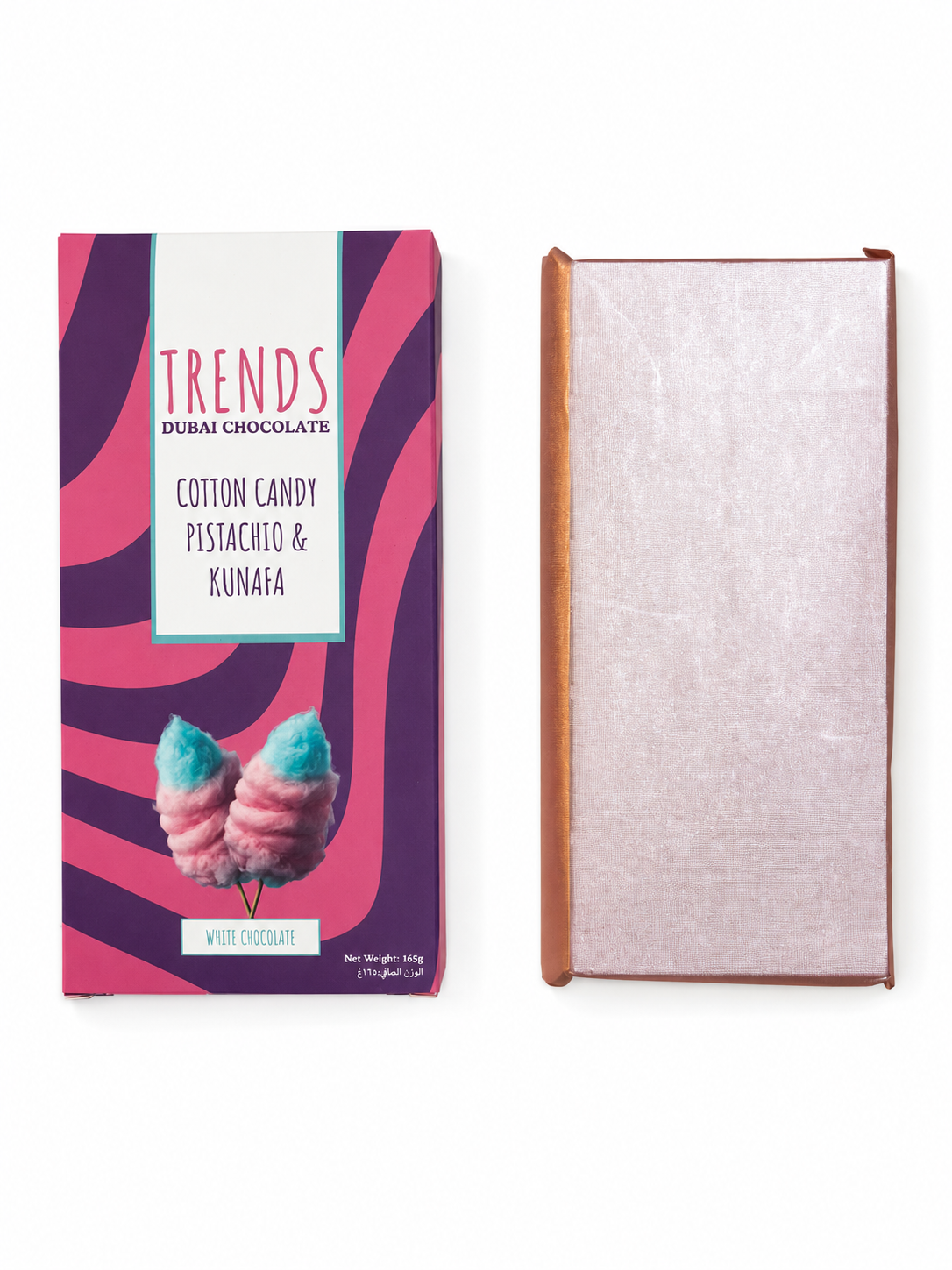 Trends Dubai Chocolate, Cotton Candy Pistachio & Kunafa - 165g
