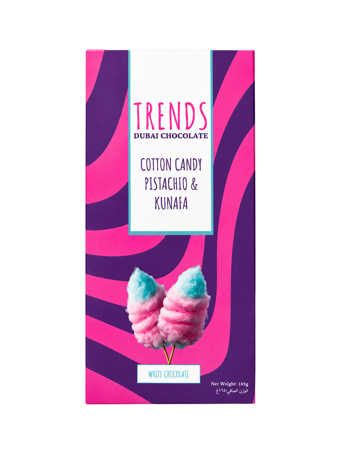 Trends Dubai Chocolate, Cotton Candy Pistachio & Kunafa - 165g