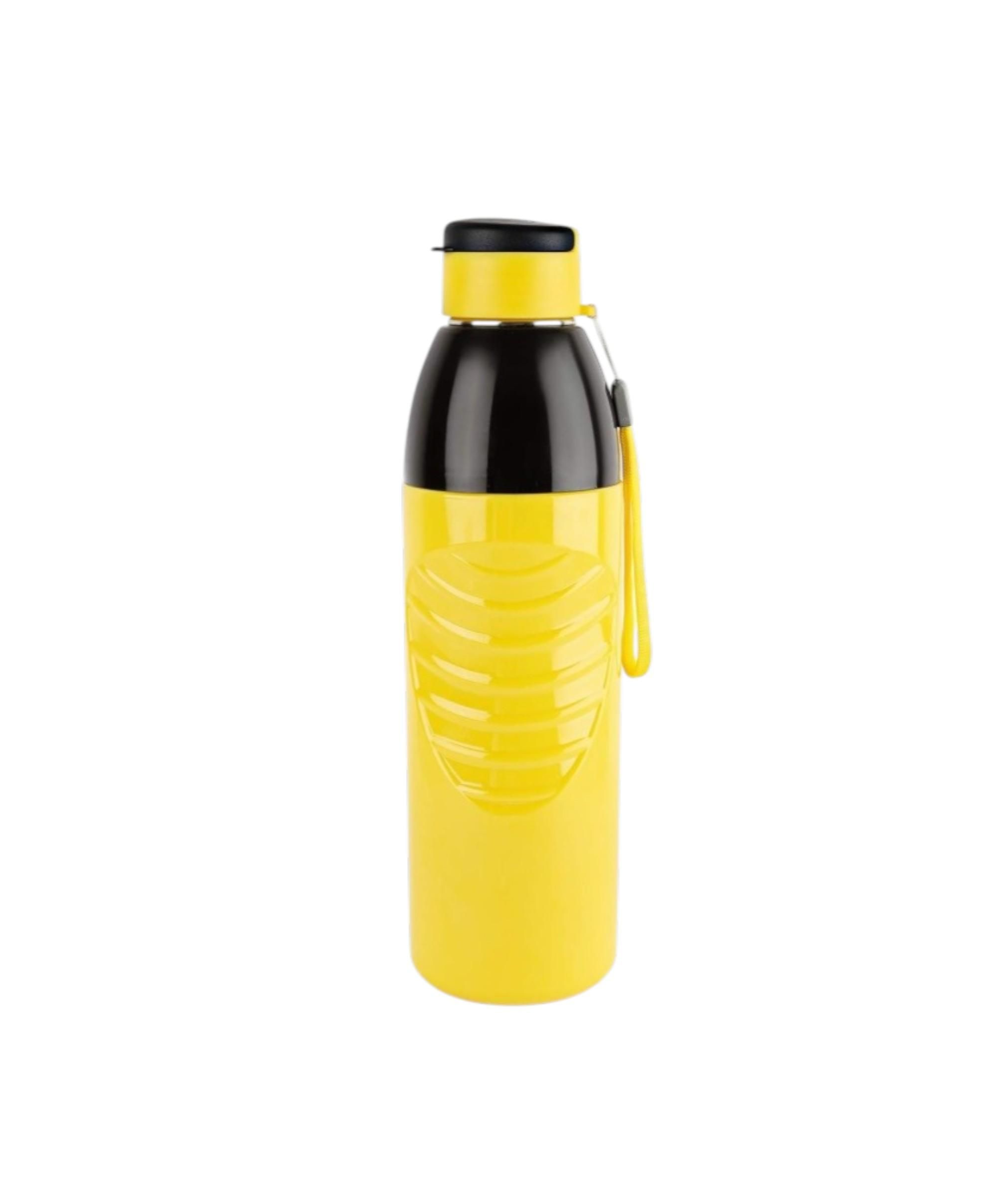 Cello Puro Steel X Zen Water Bottle, Yellow - 600 ml