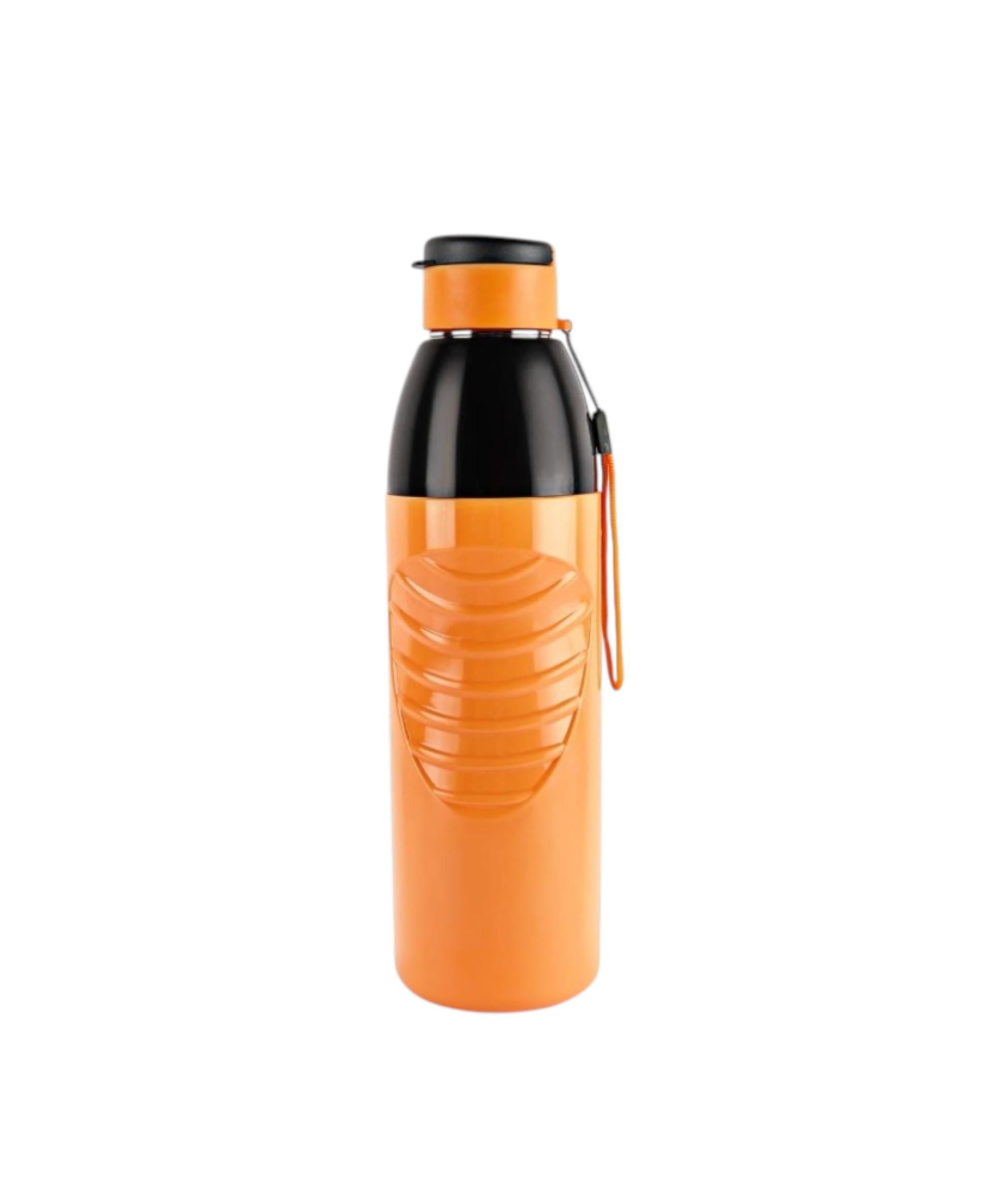 Cello Puro Steel X Zen Water Bottle, Orange - 600 ml