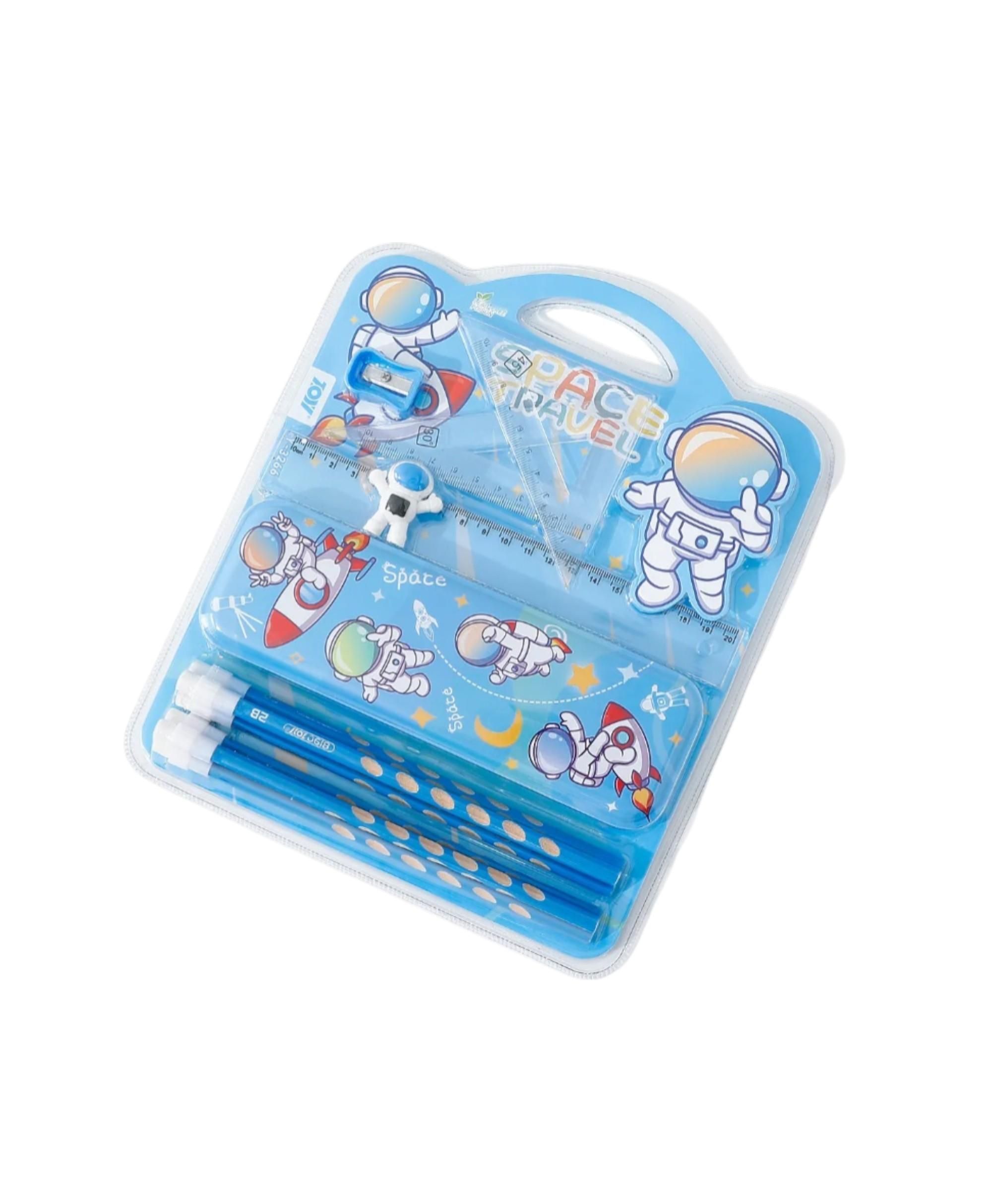 Stylish Astronaut Kids Stationery 12 Pieces Set