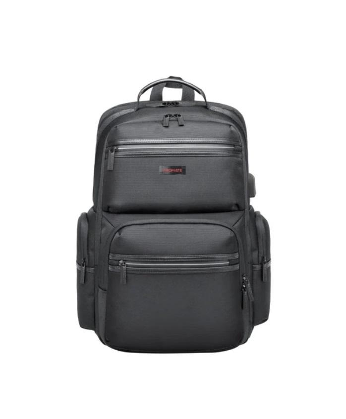 Promate ElitePack-Pro, Heavy Duty Lightweight Backpack for 15.6” Laptops