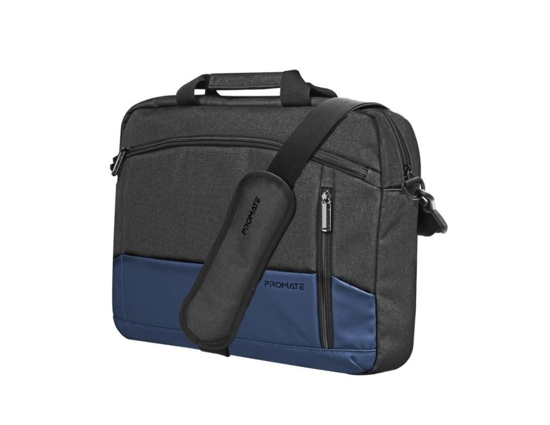Promate Satchel-MB, SleekComfort 15.6" Laptop Messenger Bag, Blue
