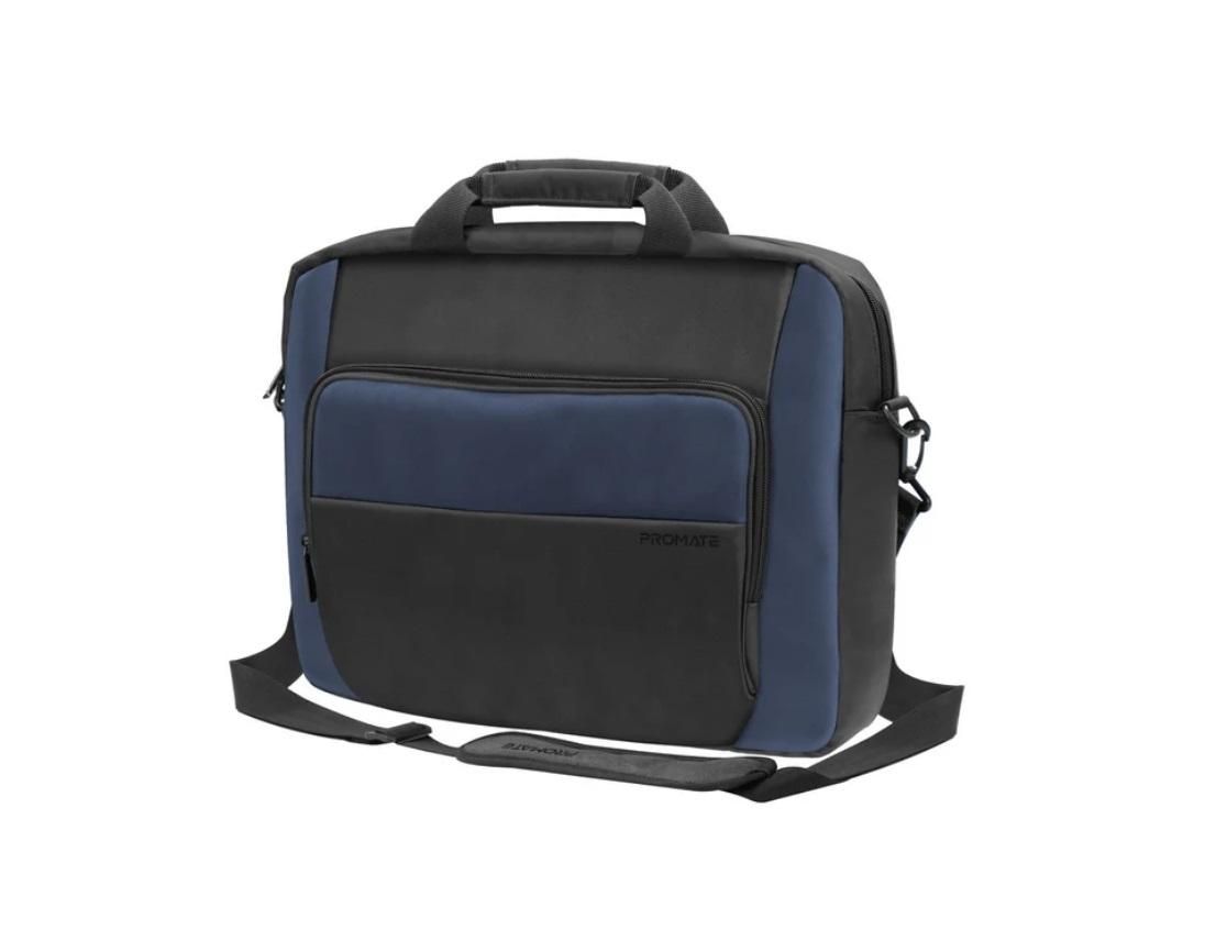 Promate Limber-MB, Large Capacity 15.6" Laptop Messenger bag, Black