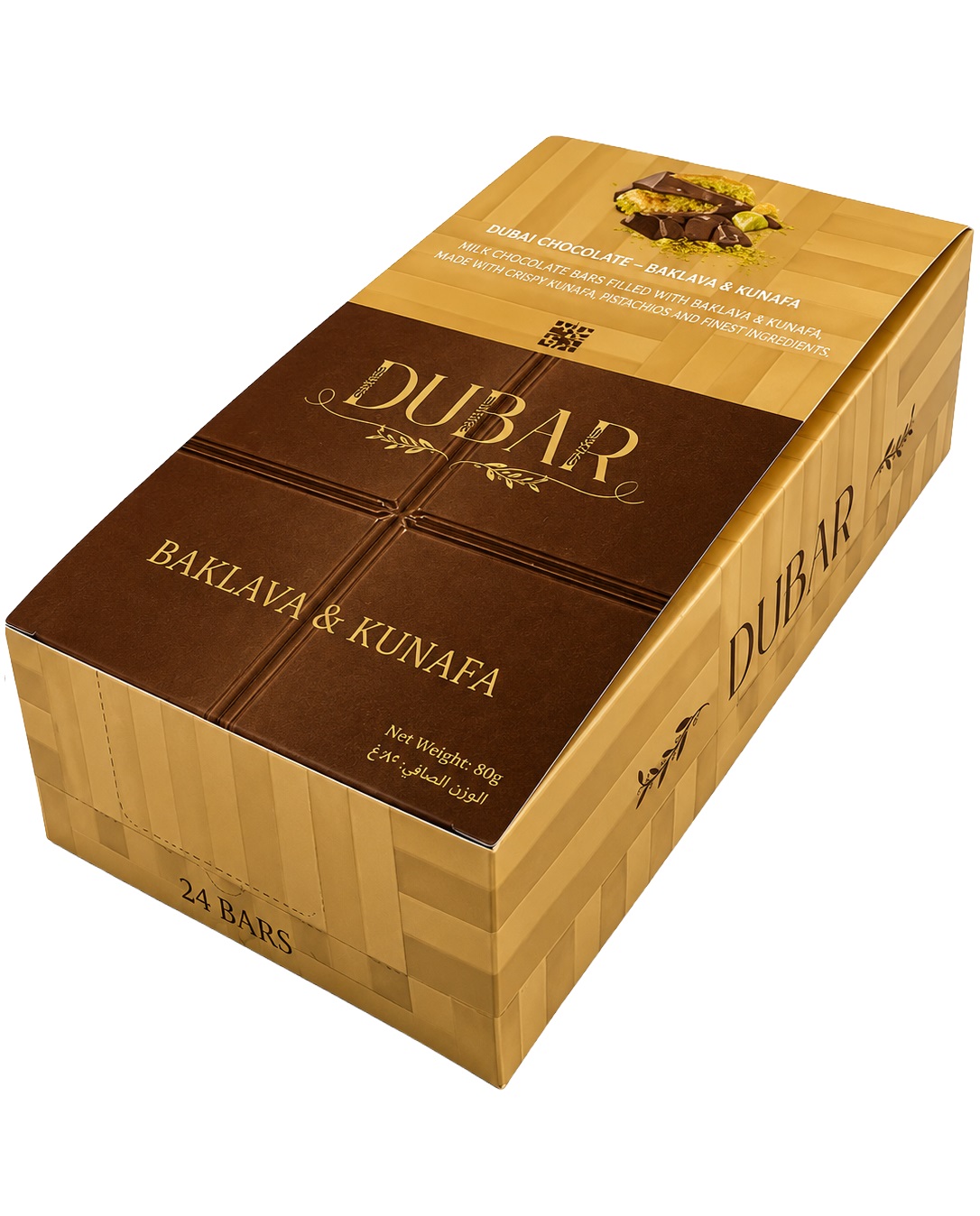 Dubar Dubai Chocolate, Baklava & Kunafa - 80g