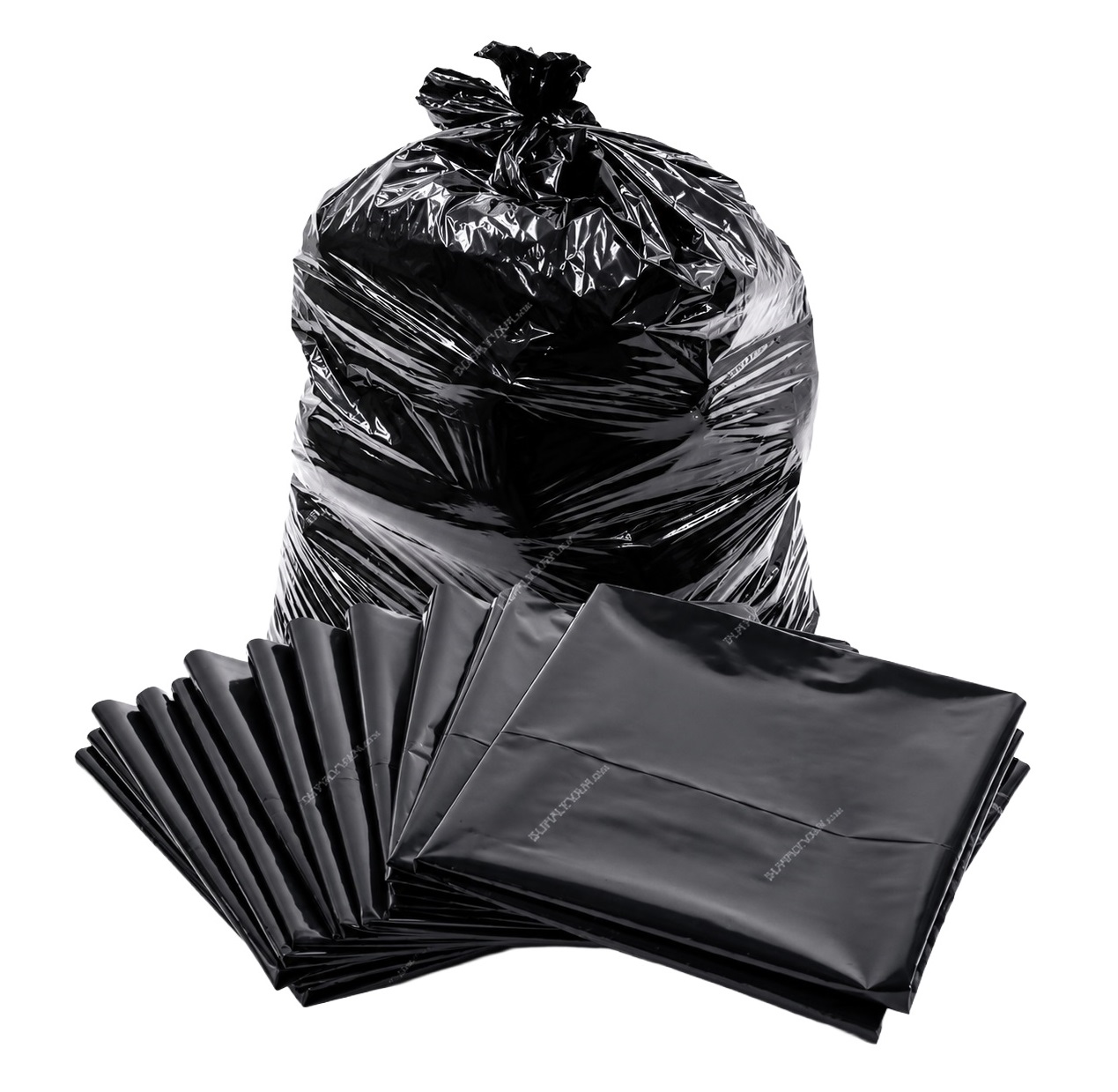 Garbage Bag 110 x 130 cm, Black - 18 kg