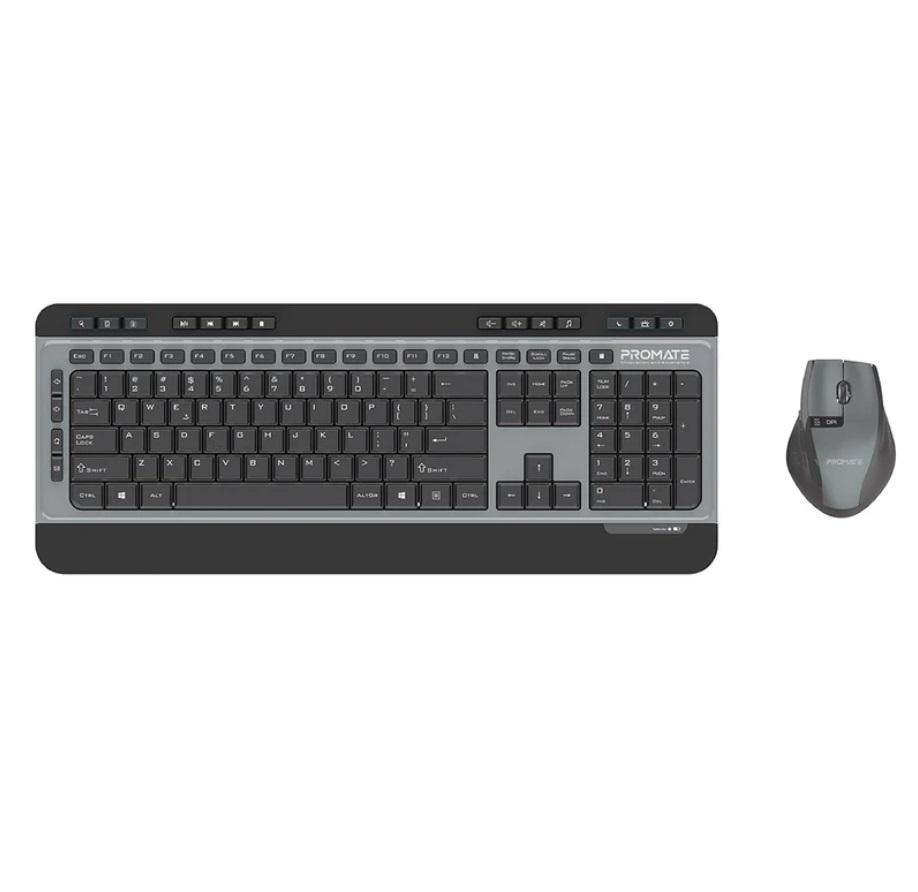Promate ProCombo-9, Sleek Wireless Multimedia Keyboard & Mouse Combo