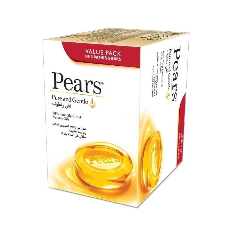 Pears Pure & Gentle Bar Soap - 125g x 4
