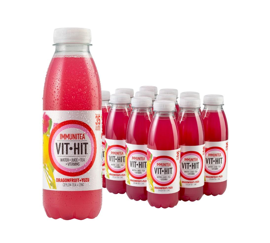 VIT HIT Dragonfruit Immunitea - 500 ml x 12