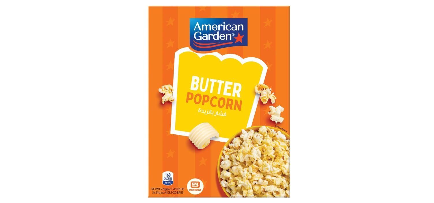 American Garden Microwave Popcorn, Butter - 3.2 oz x 3