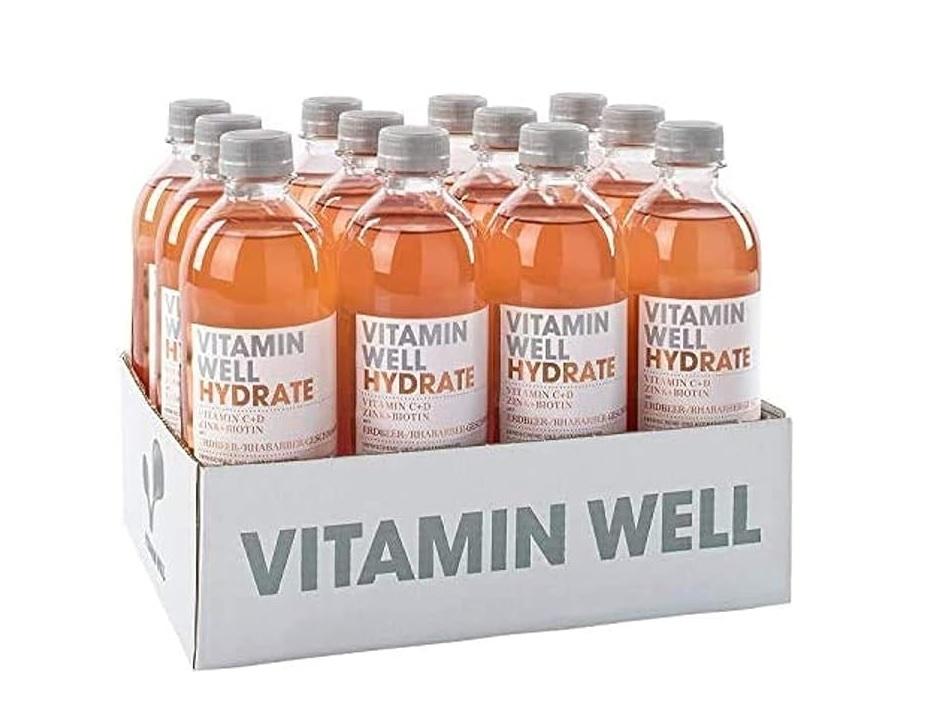 Vitamin Well Hydrate, Rhubarb / Strawberry - 500 ml