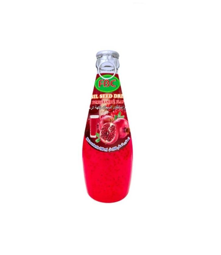 FBC Basil Seed Drink with Pomegranate Flavor - 290 ml