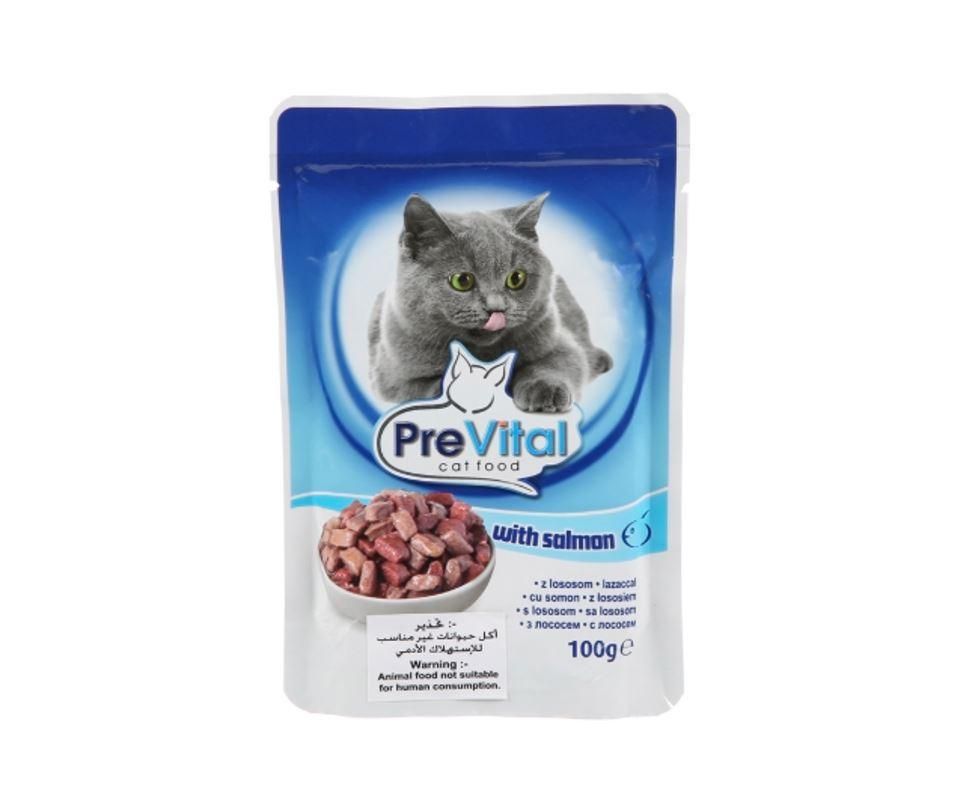 Prevital Cat Food with Salmon - 100g