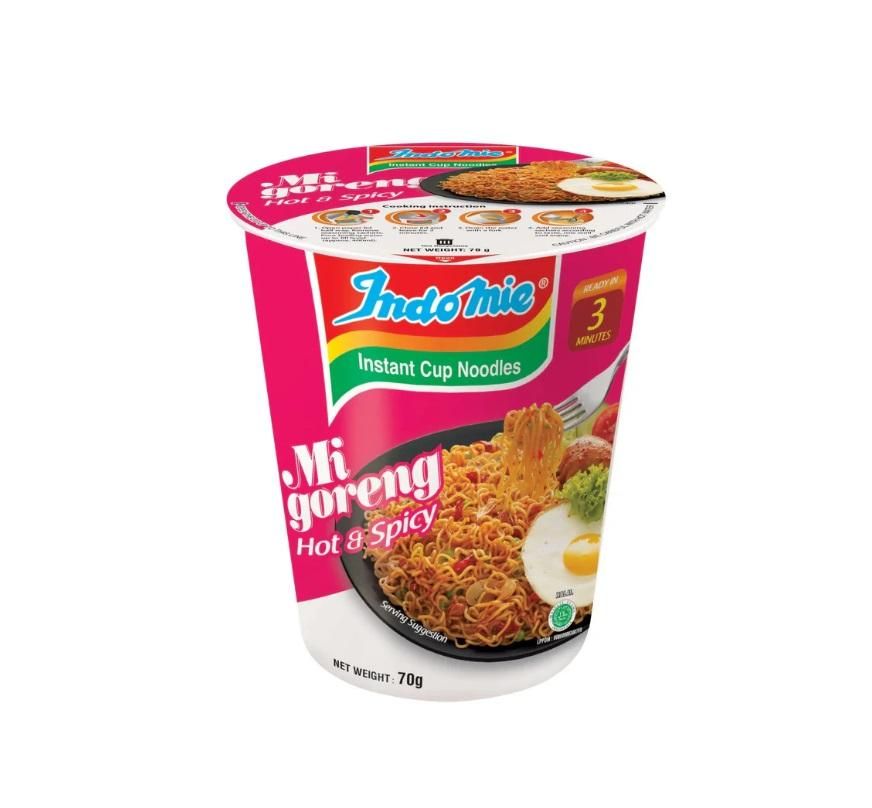 Indomie Hot & Spicy Cup Noodles - 70g