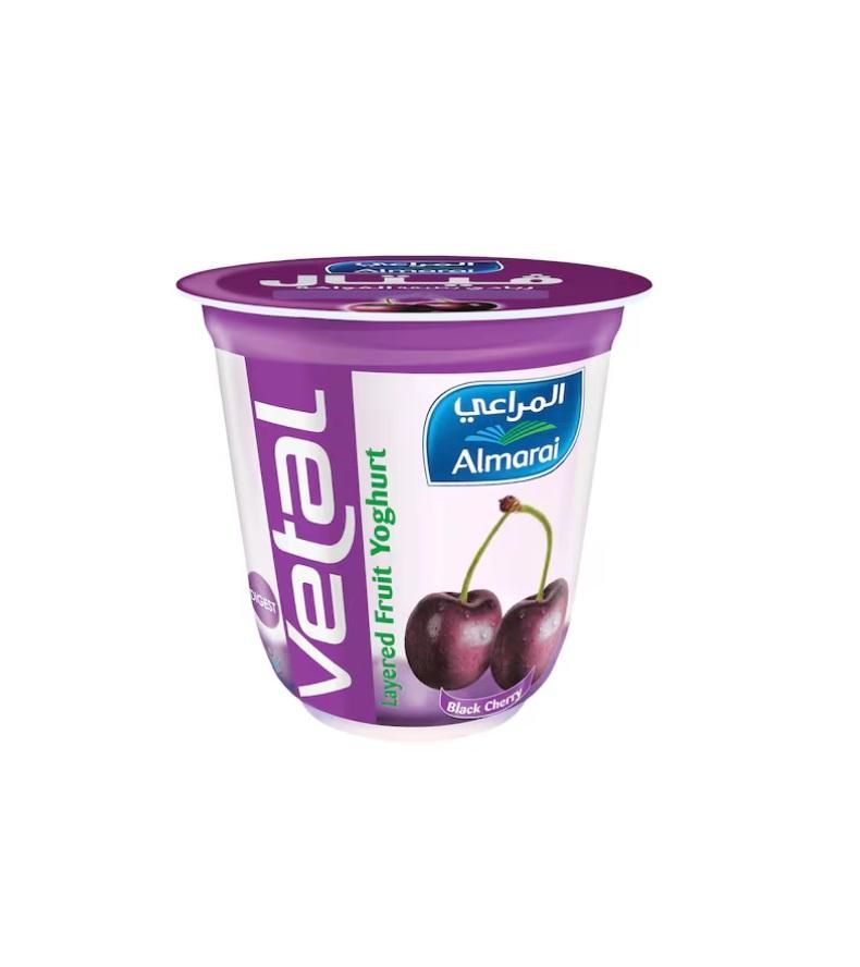 Almarai Vetal Layered Black Cherry Yogurt - 140g