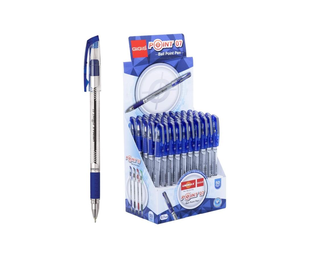 GIGIS Point 07, Unimax 0.7 mm, Display Box, Blue - Pack of 50