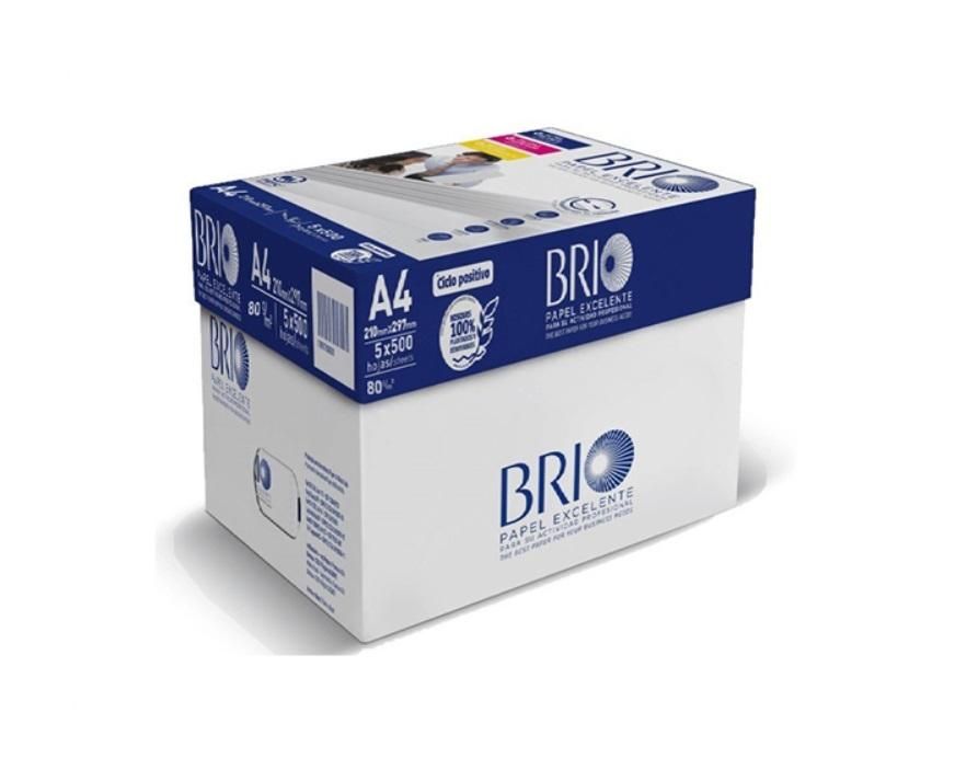 Brio A4 Copy Paper, 80 GSM - 500 Sheets x 5