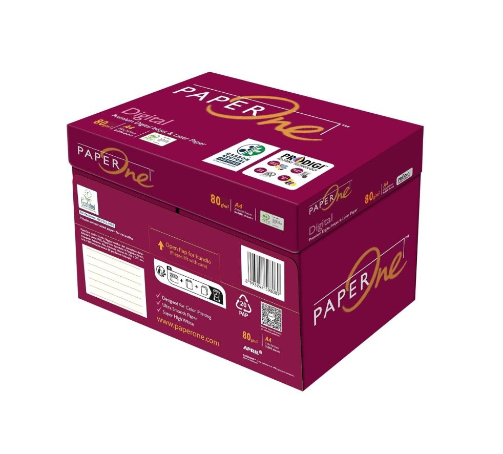 PaperOne Digital Premium A4 Copy Paper, 80 GSM - 500 Sheets x 5