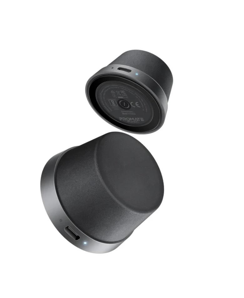 Promate Punch High-Fidelity Mini Bluetooth Speaker with MagSafe Compatible Base, Black