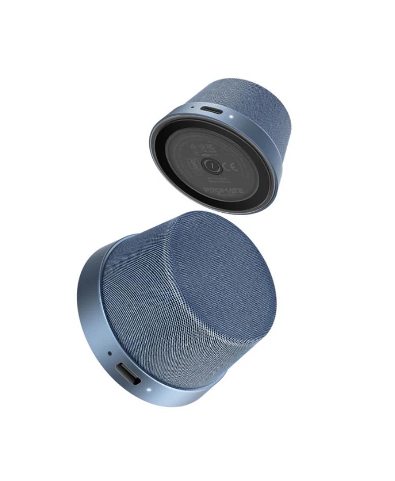 Promate Punch High-Fidelity Mini Bluetooth Speaker with MagSafe Compatible Base, Navy