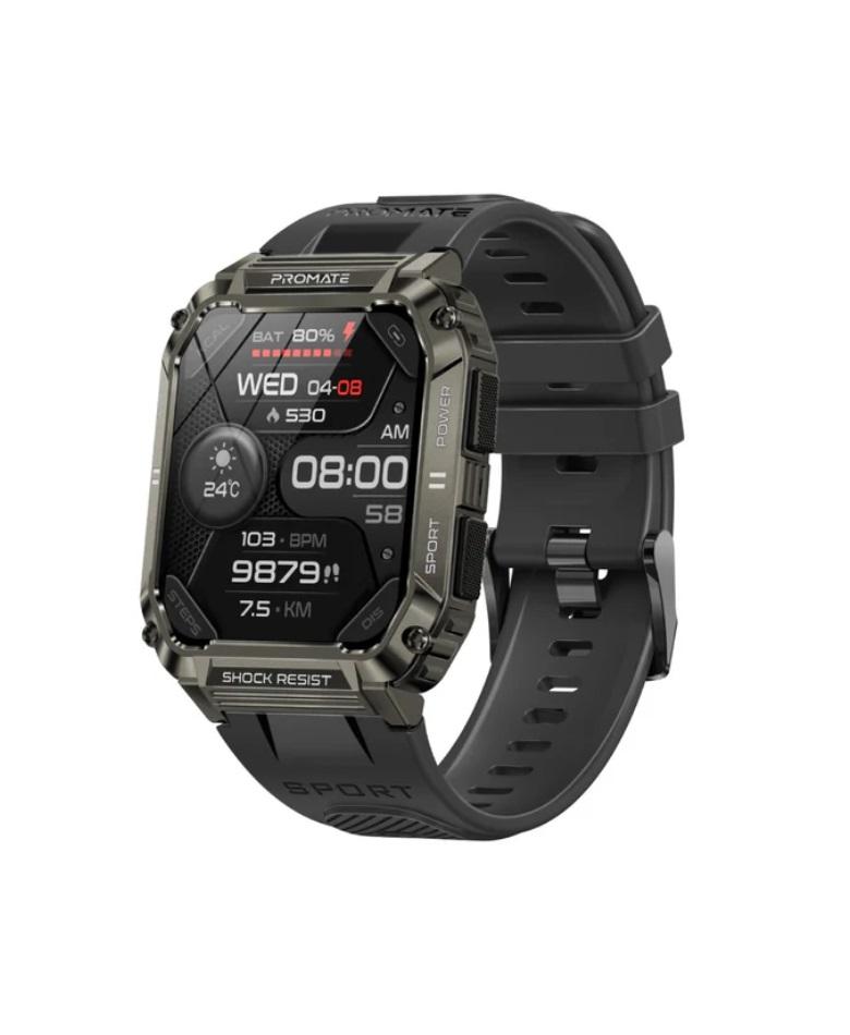 Promate XWatch-S19, ActivLife™ Smartwatch with Wireless BT Calling, Black