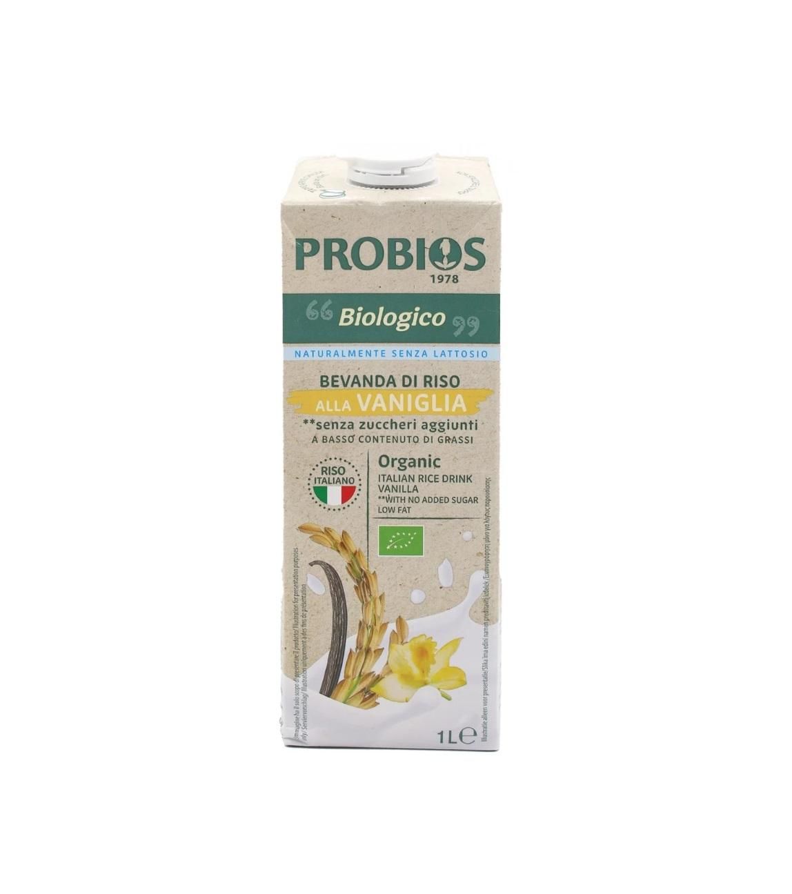 Probios Organic Rice Milk Drink Vanilla - 1 Liter