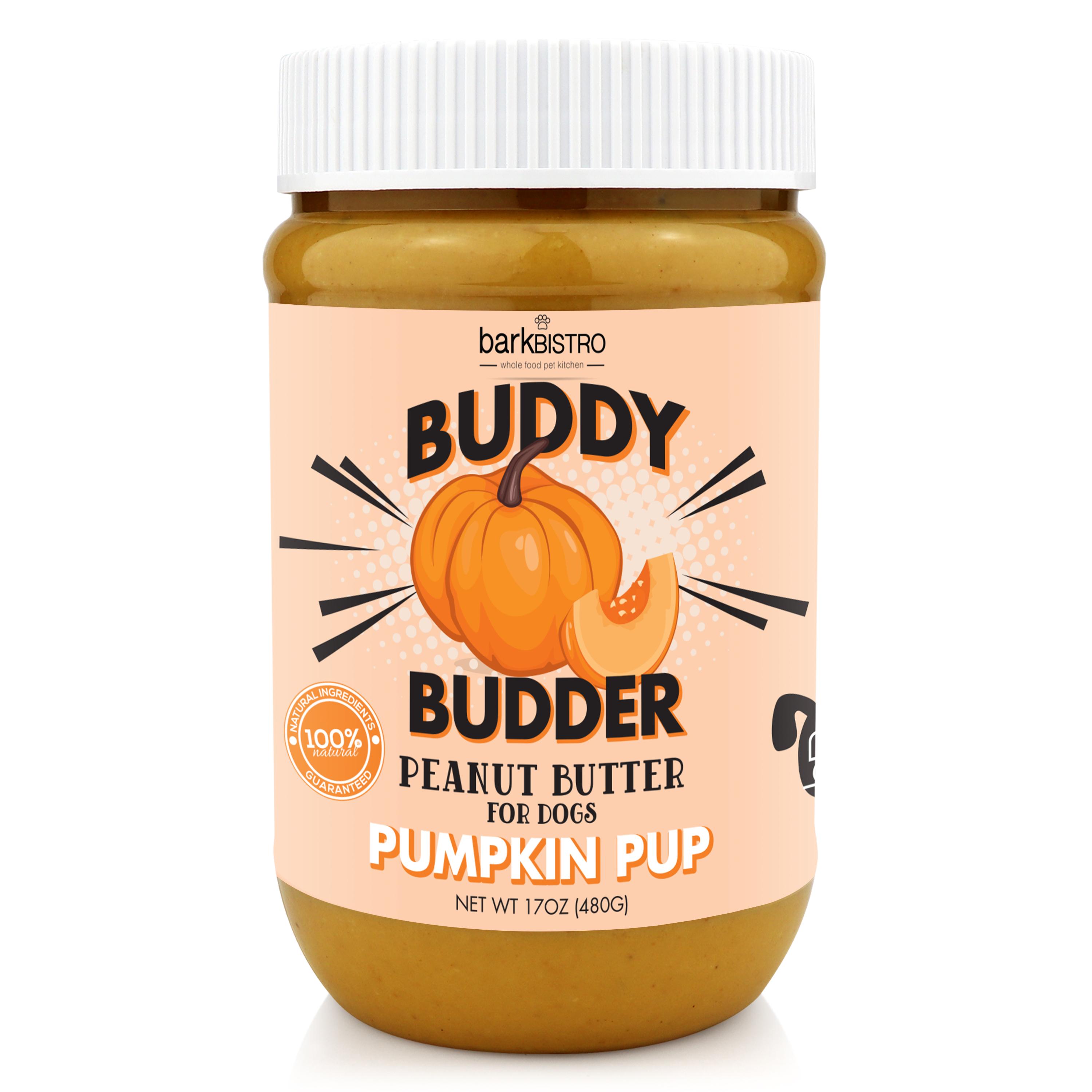 Bark Bistro, Pumpkin Pup Buddy Budder Dog Peanut Butter - 17 oz