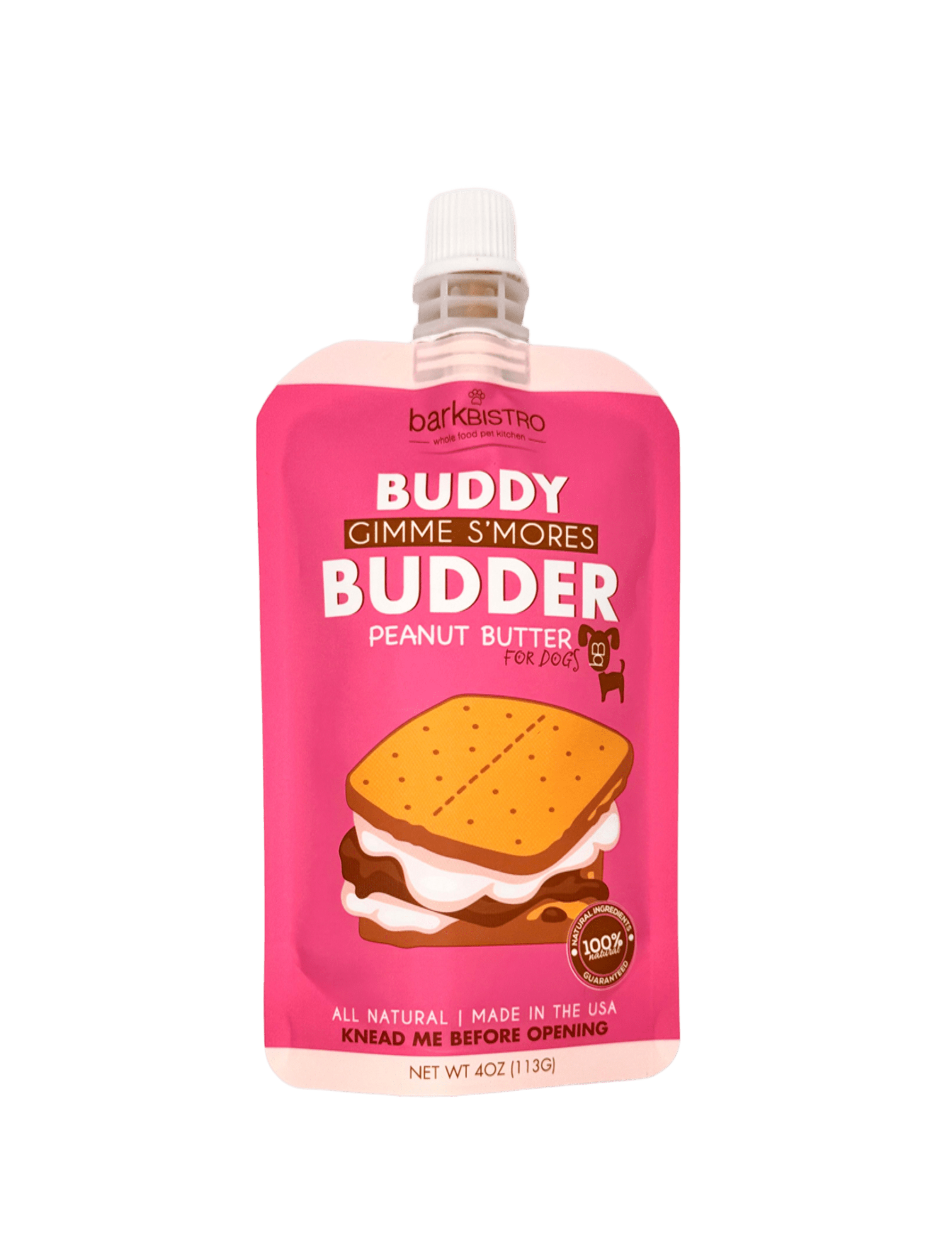 Bark Bistro, Gimme S'more Buddy Budder Squeeze Dog Peanut Butter - 4 oz