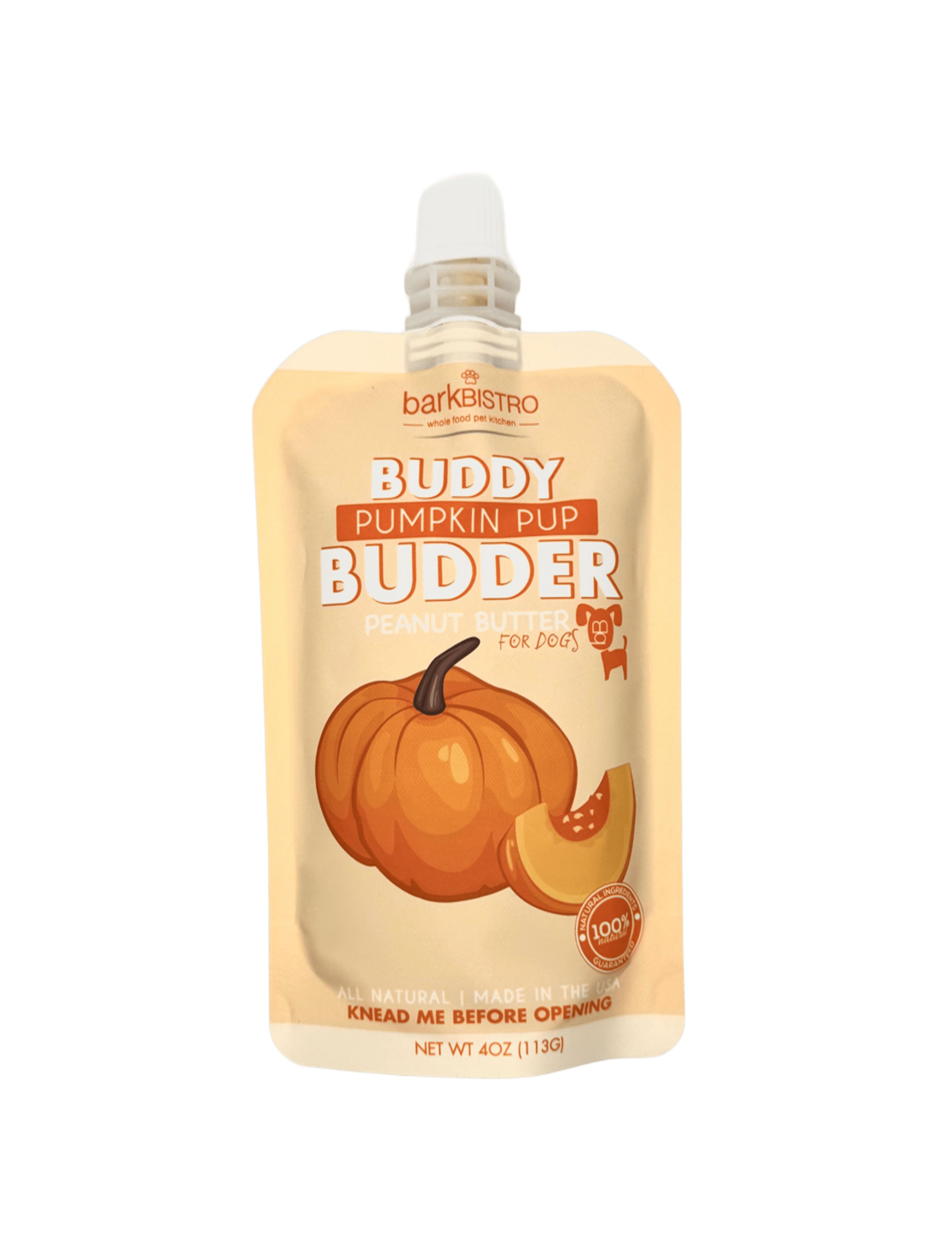Bark Bistro, Pumpkin Pup Buddy Budder Squeeze Dog Peanut Butter - 4 oz