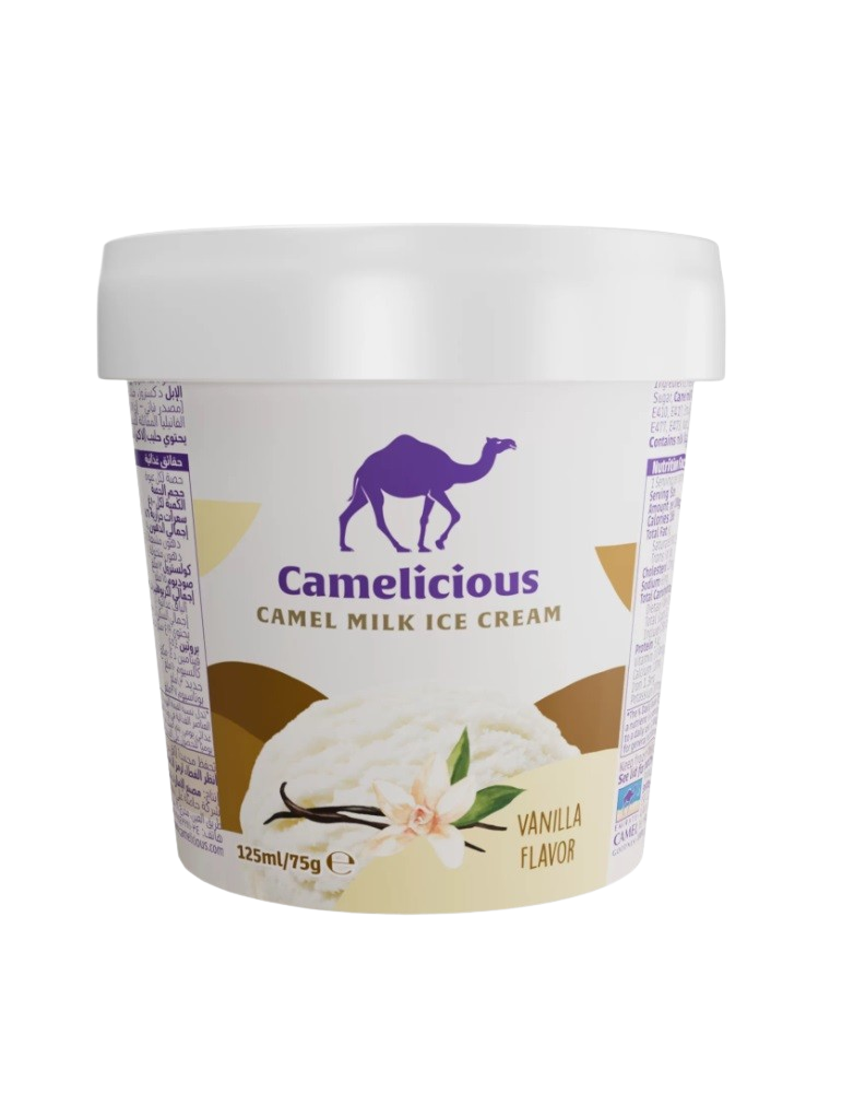 Camelicious Camel Milk Ice Cream, Vanilla - 125 ml