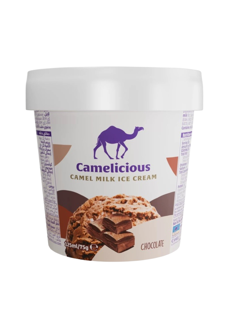 Camelicious Camel Milk Ice Cream, Chocolate - 125 ml