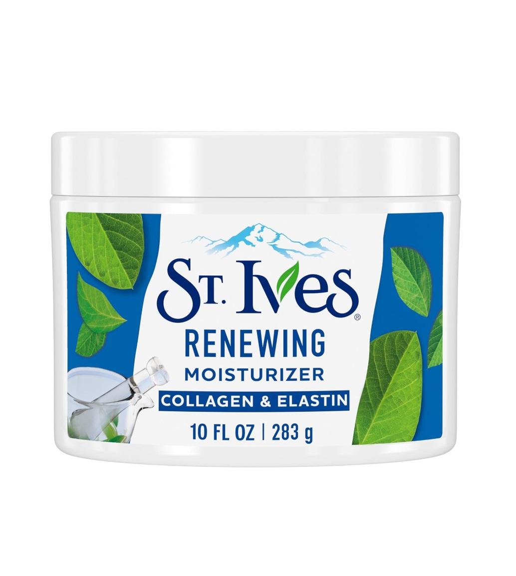 St. Ives Renewing Collagen & Elastin Moisturizer, Jar - 10 Oz