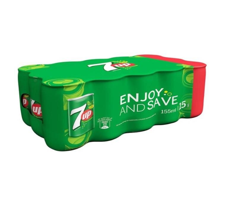7Up Regular, Can - 155 ml x 15