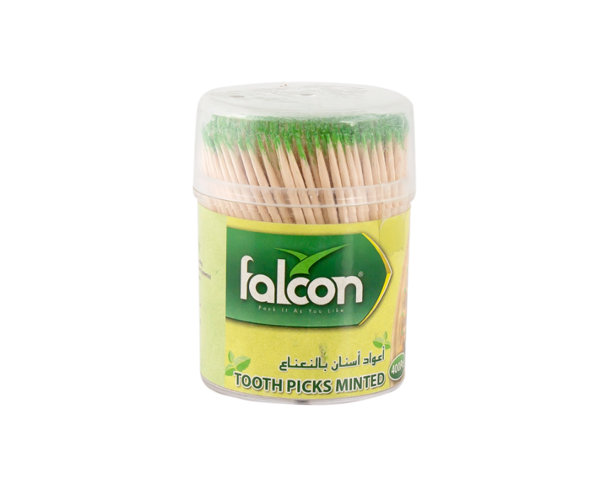 Falcon Wooden Tooth Picks, Minted - 400 pcs