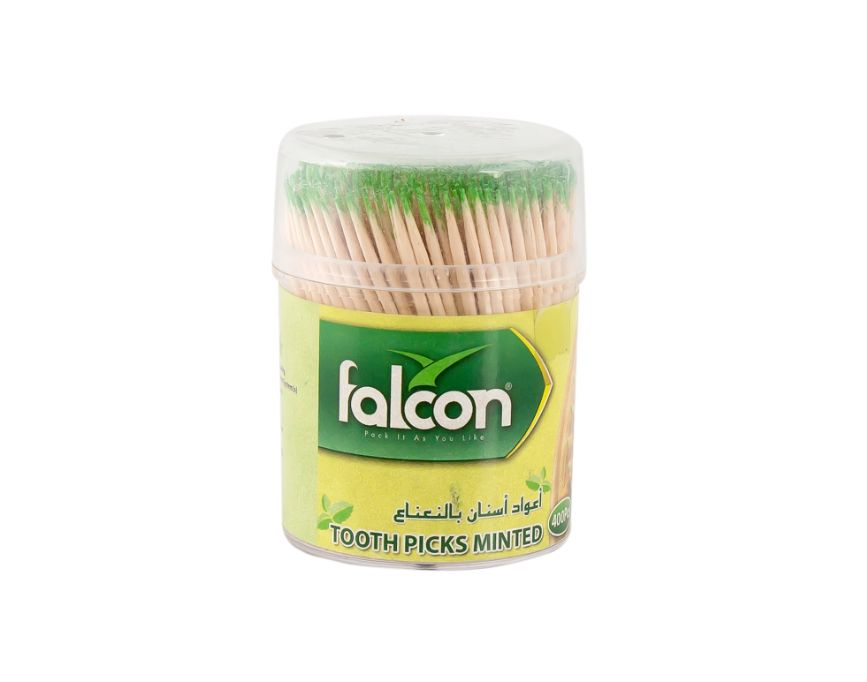 Falcon Wooden Tooth Picks, Minted - 400 pcs