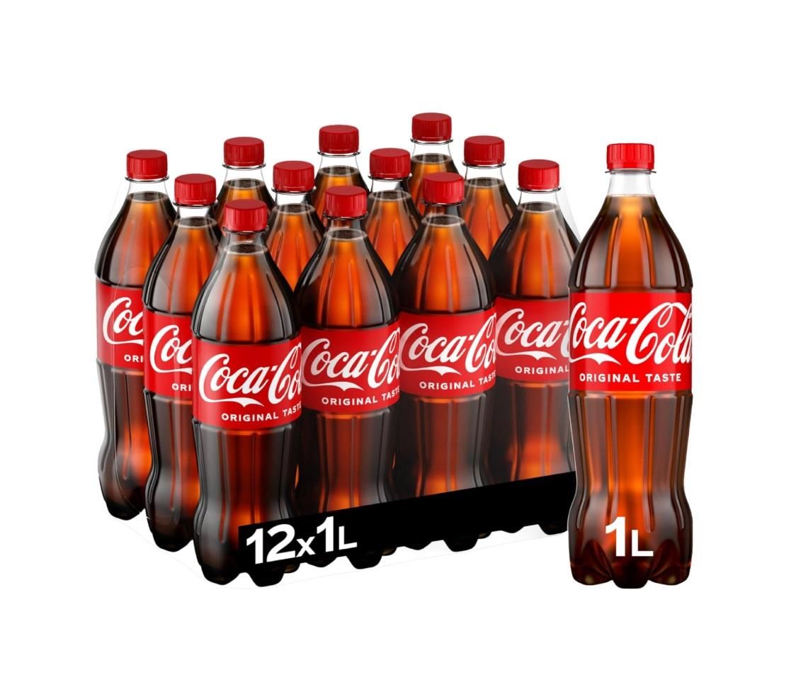 Coca-Cola Regular, PET Bottle - 1 Liter x 12