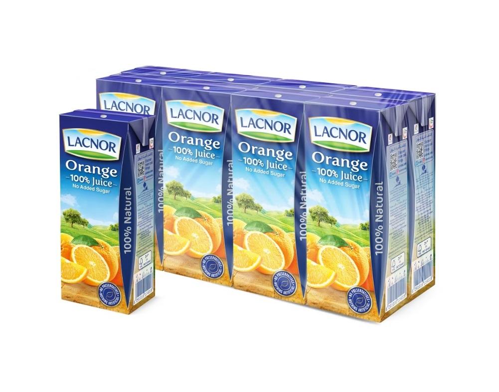 Lacnor Essentials Orange Juice - 180 ml x 8