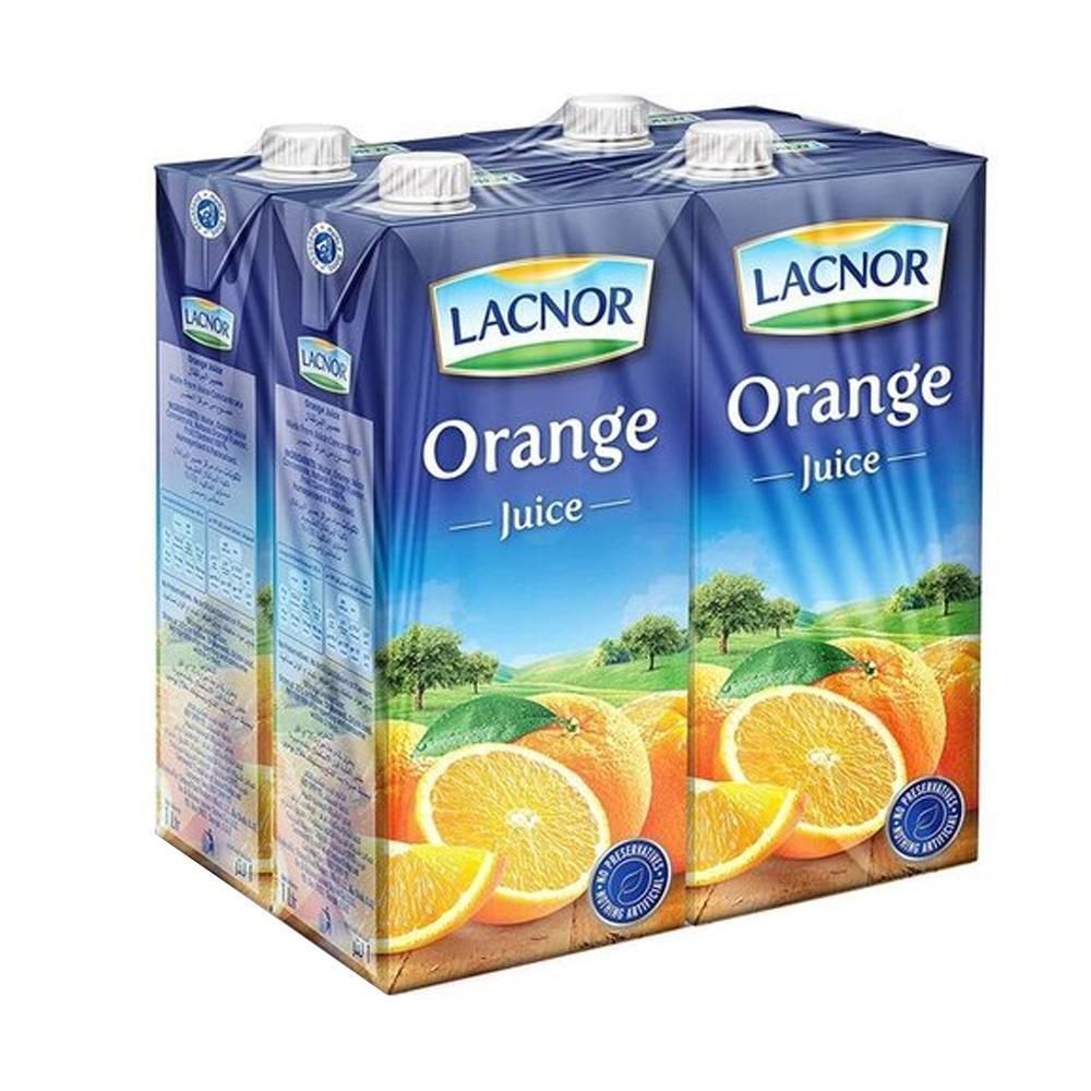 Lacnor Essentials Orange Juice - 1 Liter x 4