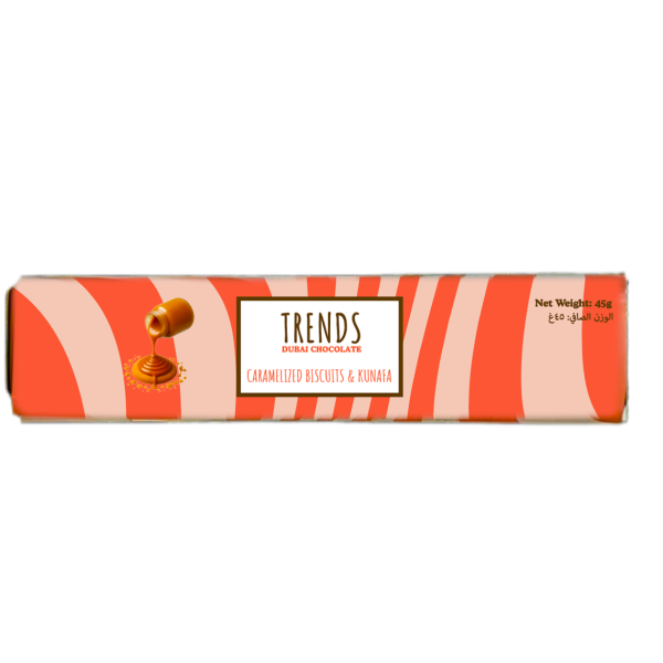 Trends Dubai Chocolate, Caramelized Biscuit & Kunafa - 45g