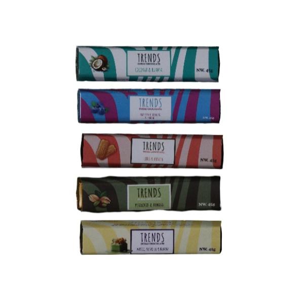 Trends Dubai Chocolate, Assorted Flavours - 45g (Pack of 5)