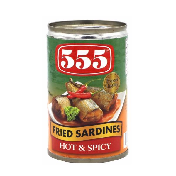 555 Fried Sardines, Hot & Spicy - 155g