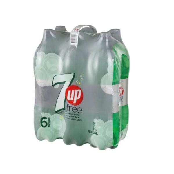 7Up Zero Sugar Softdrink, PET Bottle - 1.5 Liter x 6