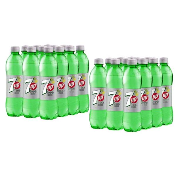7Up Zero Sugar Softdrink, PET Bottle - 500 ml x 24